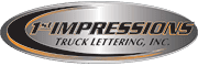 1st impressions truck lettering logo