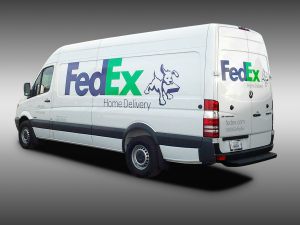 FedEx Van Lettering and Wrap After