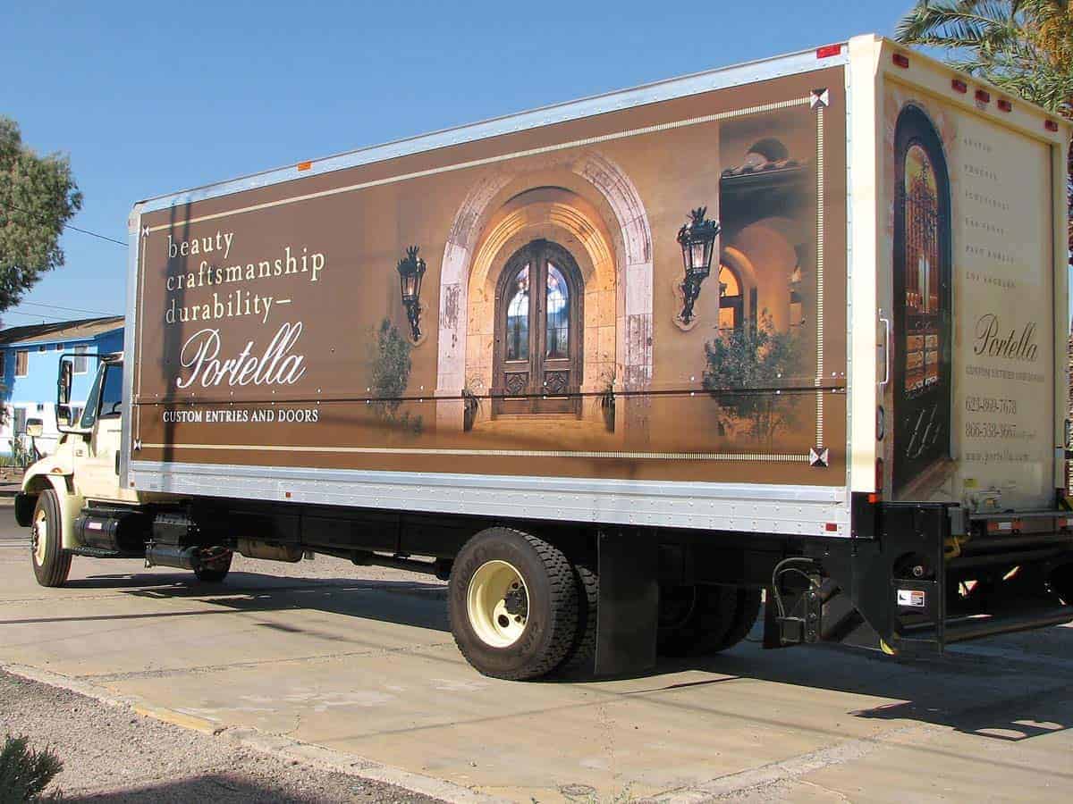 box truck portfolio - box truck graphics, lettering and wraps