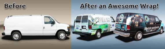Van Wrap Before and After