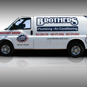 Brothers Plumbing and Air Van Graphics