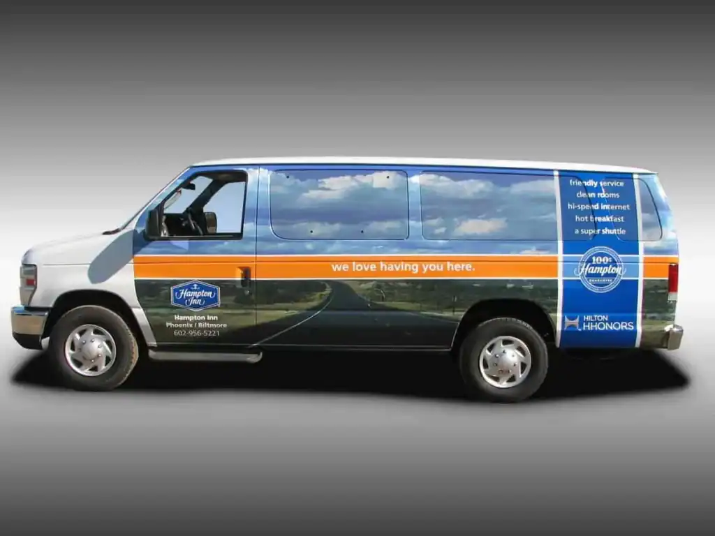 side view of Hampton Inn  Fleet Wrap