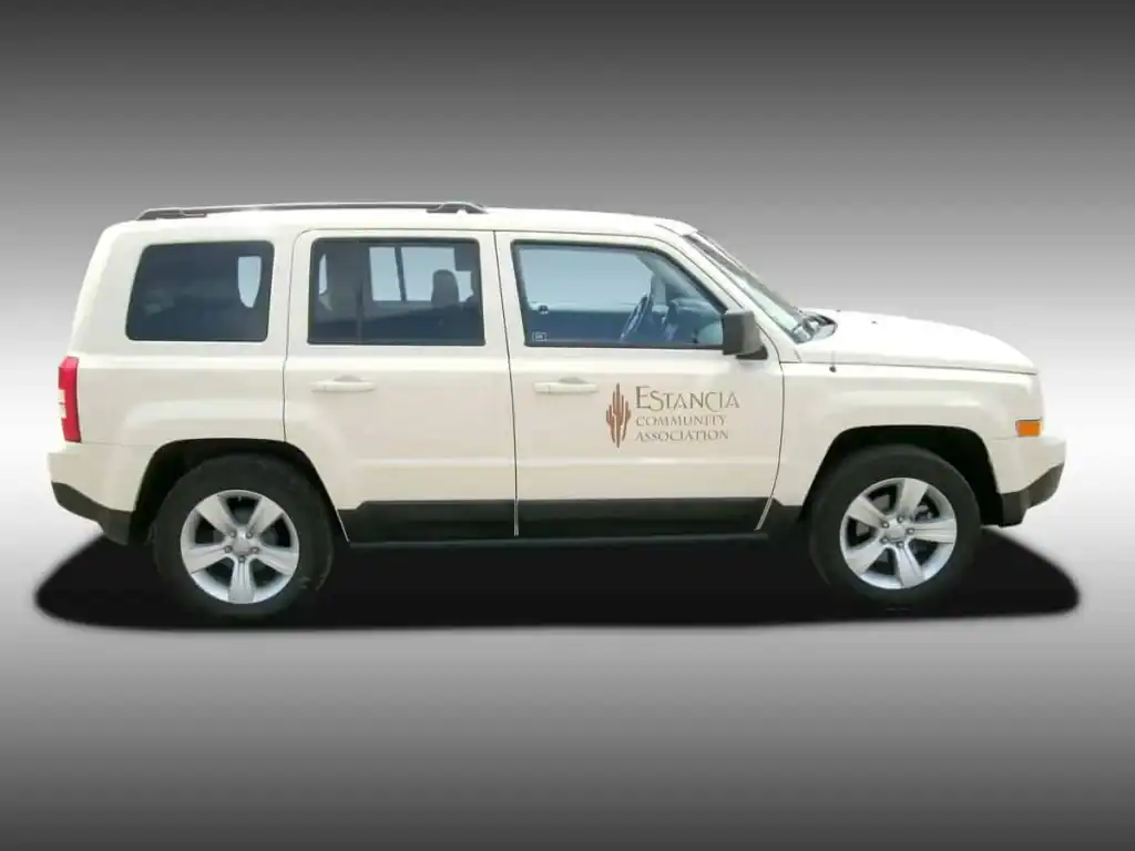 Vehicle Wraps...Our work, before and after - 4 8 Estancia vehicle lettering