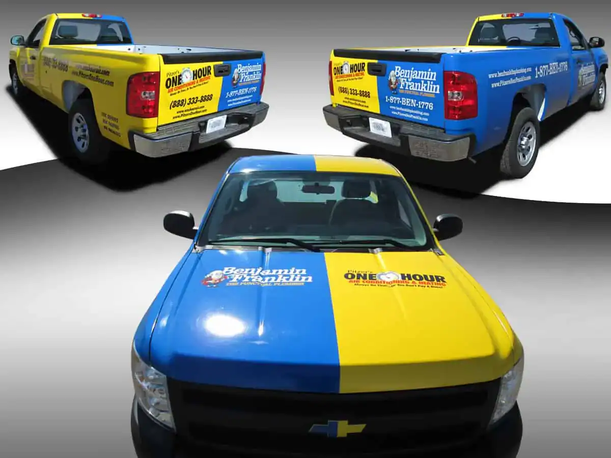 Dual branded Truck wrap