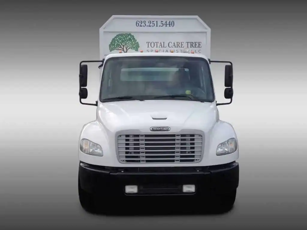 Front view of a truck fleet wrap