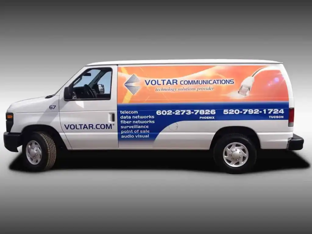 Vehicle Wraps...Our work, before and after - 3 2 Voltar Fleet Van Wrap